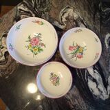 Set of 3 Lunéville salad bowls Kg Réverbère