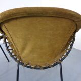 Olive Green Suede Balloon Chairs from Lusch, Germany, 1960s, Set of 2