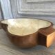 Vide-poches teck et nacre vintage