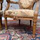 Pair of armchairs medallion in natural wood Louis XVI style