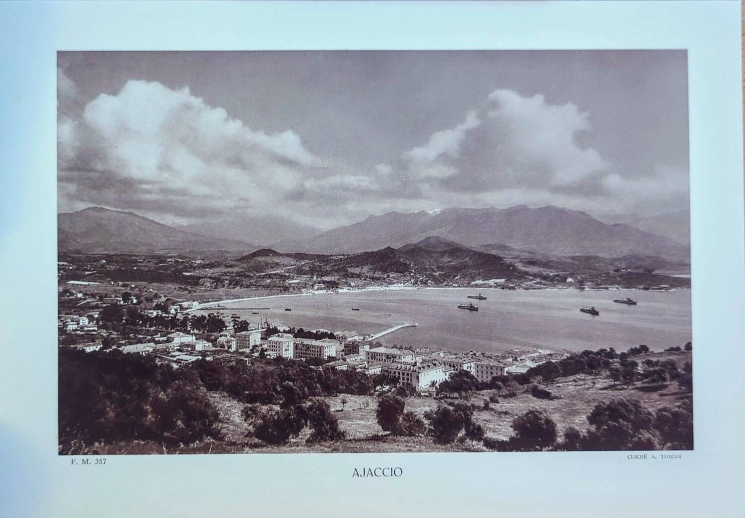 Ajaccio, Corsica, photo print from 1935. By Ange Tomasi.