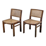 Pair of vintage Baumann caned chairs, Symphonie model