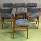 6 chairs in teak of the 70s