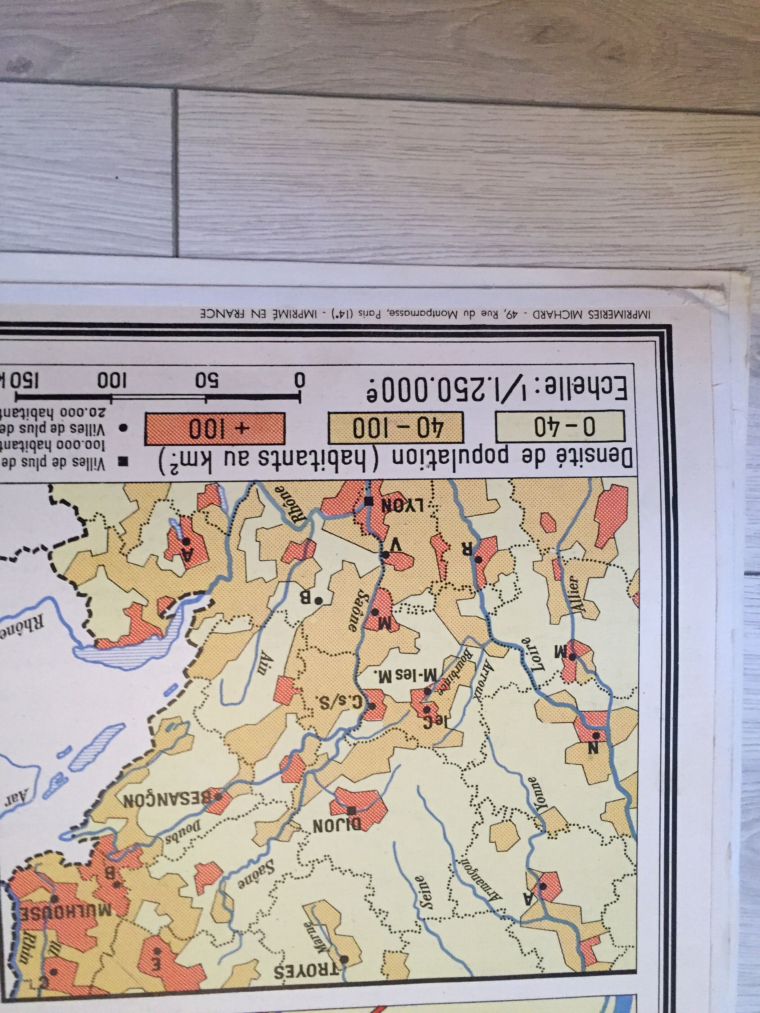 Carte d’école Bourgogne et Jura