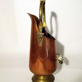 Copper and brass coal bucket