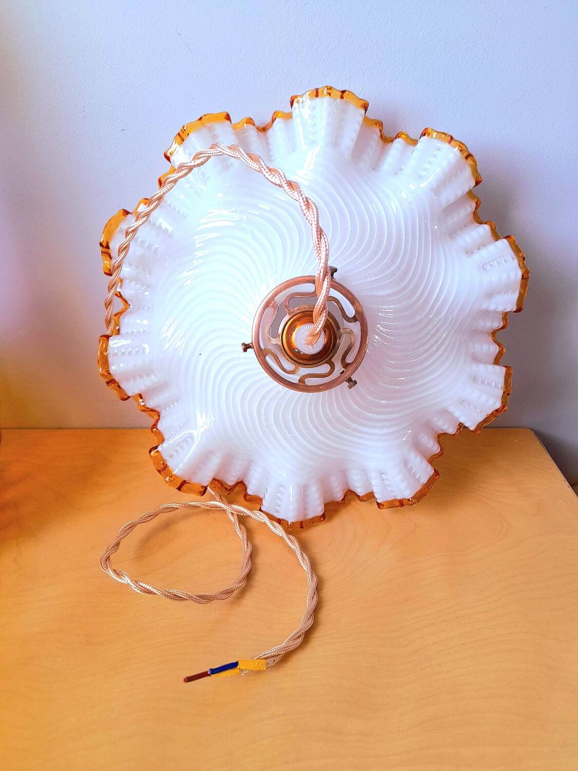 Pleated opaline suspension from 1940