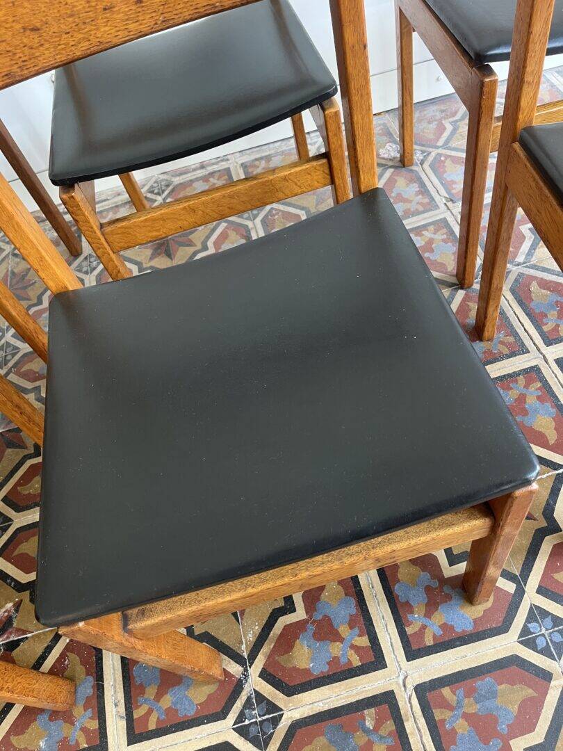 'Abstracta' set of 6 dining chairs – Jos De Mey for Van den Berghe – Pauvers