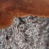 Pair of lychee stools forming a coffee table