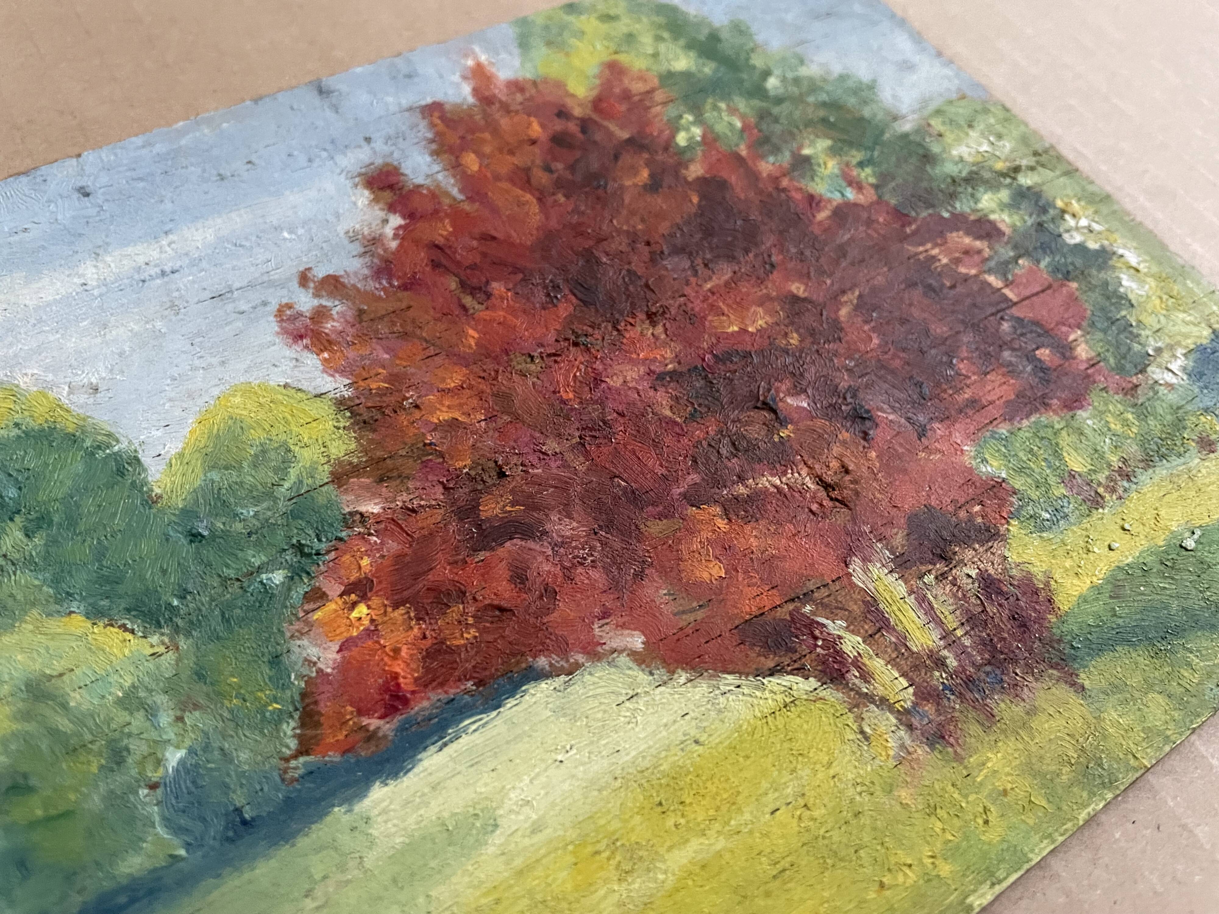 Small old oil on panel
