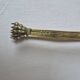 Antique brass sugar tongs