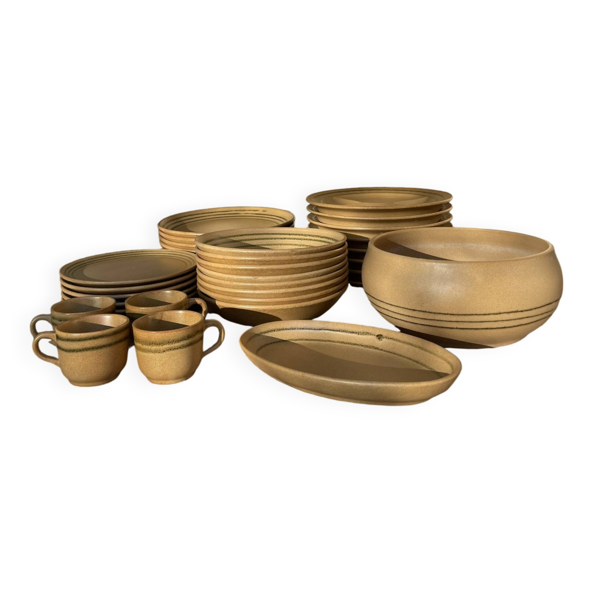 Sarreguemines Atelier d'Art sandstone set