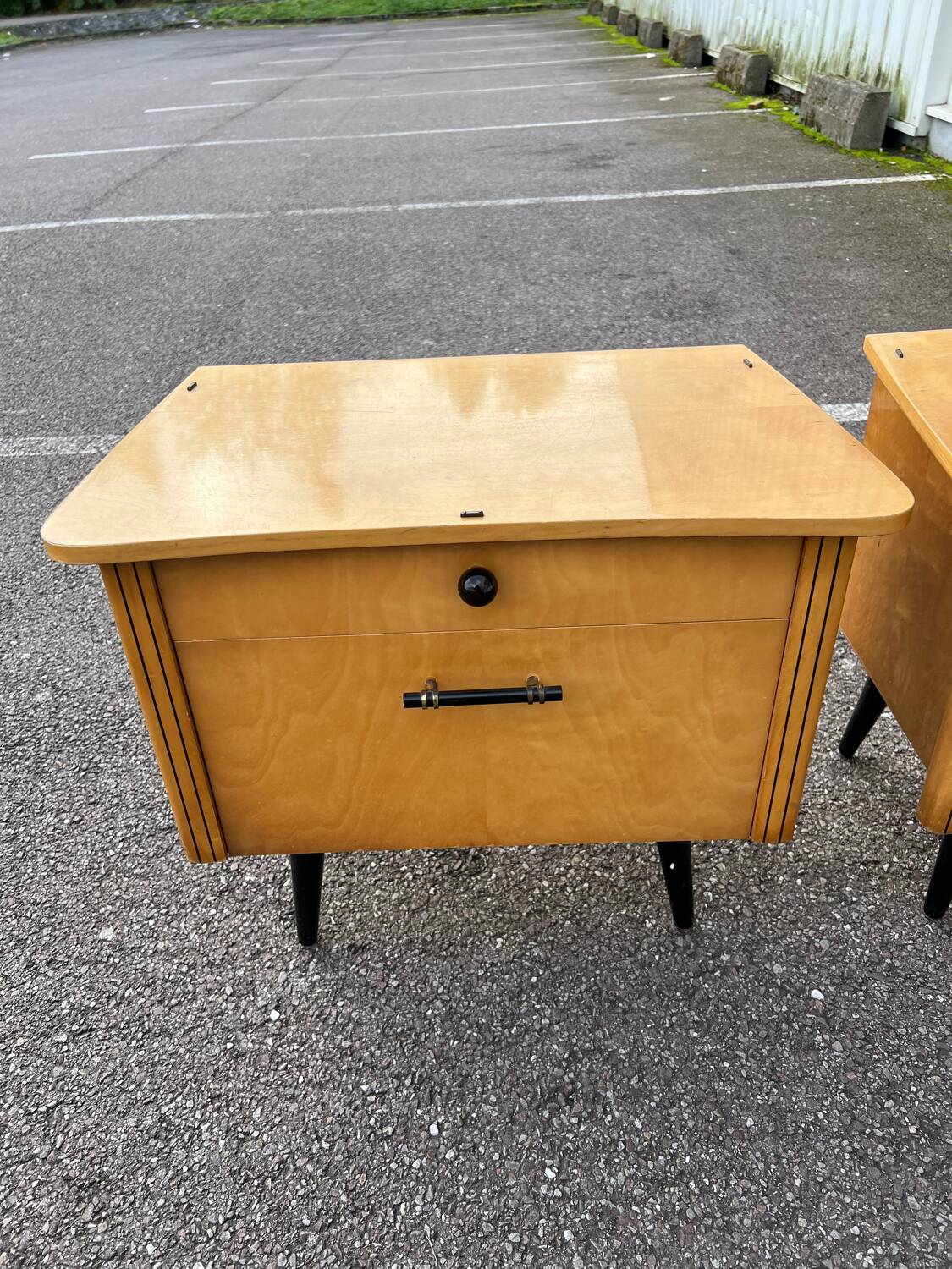 Break of vintage Scandinavian bedside tables