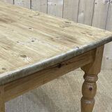 Table de ferme anglaise en sapin des années 1950