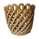 Flared braided ceramic pot cover