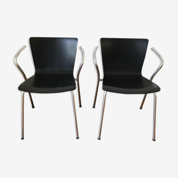 Paire de fauteuils Vicoduo designer Vico Magistretti