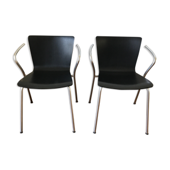 Pair of chairs Vicoduo designer Vico Magistretti