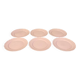 6 pink dinner plates