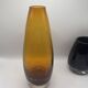 Vase scandinave ovoïde en verre ambré vers 1960