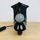 Vintage black ceramic scooter lamp