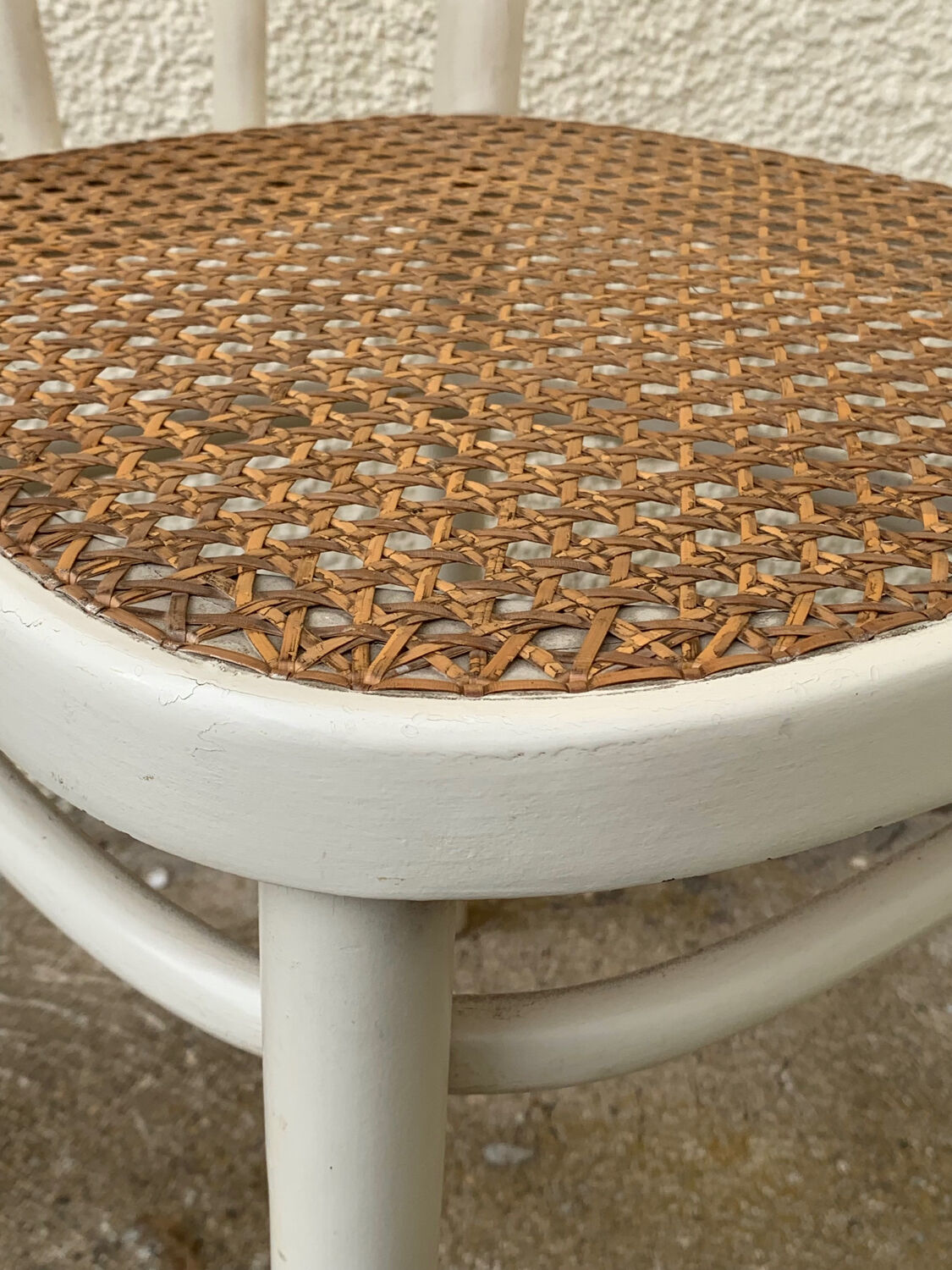 Caned bistro chair