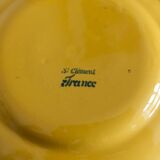 2 old St Clément yellow flower plates