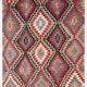 Kilim Long Wide Multicolor Geometric Stlye Vintage Kilim Rug, 199x320 Cm