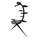 Candlestick sculpture in perforated iron clover motif
