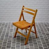 Set of 3 folding beech chairs