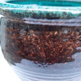 Pair of Accolay vintage ceramic pot cover