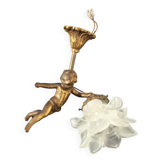 Lustre en bronze angelot