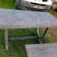 Old garden furniture in vintage stone