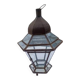 Lampe suspension métal et verre