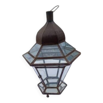 Metal and glass pendant lamp
