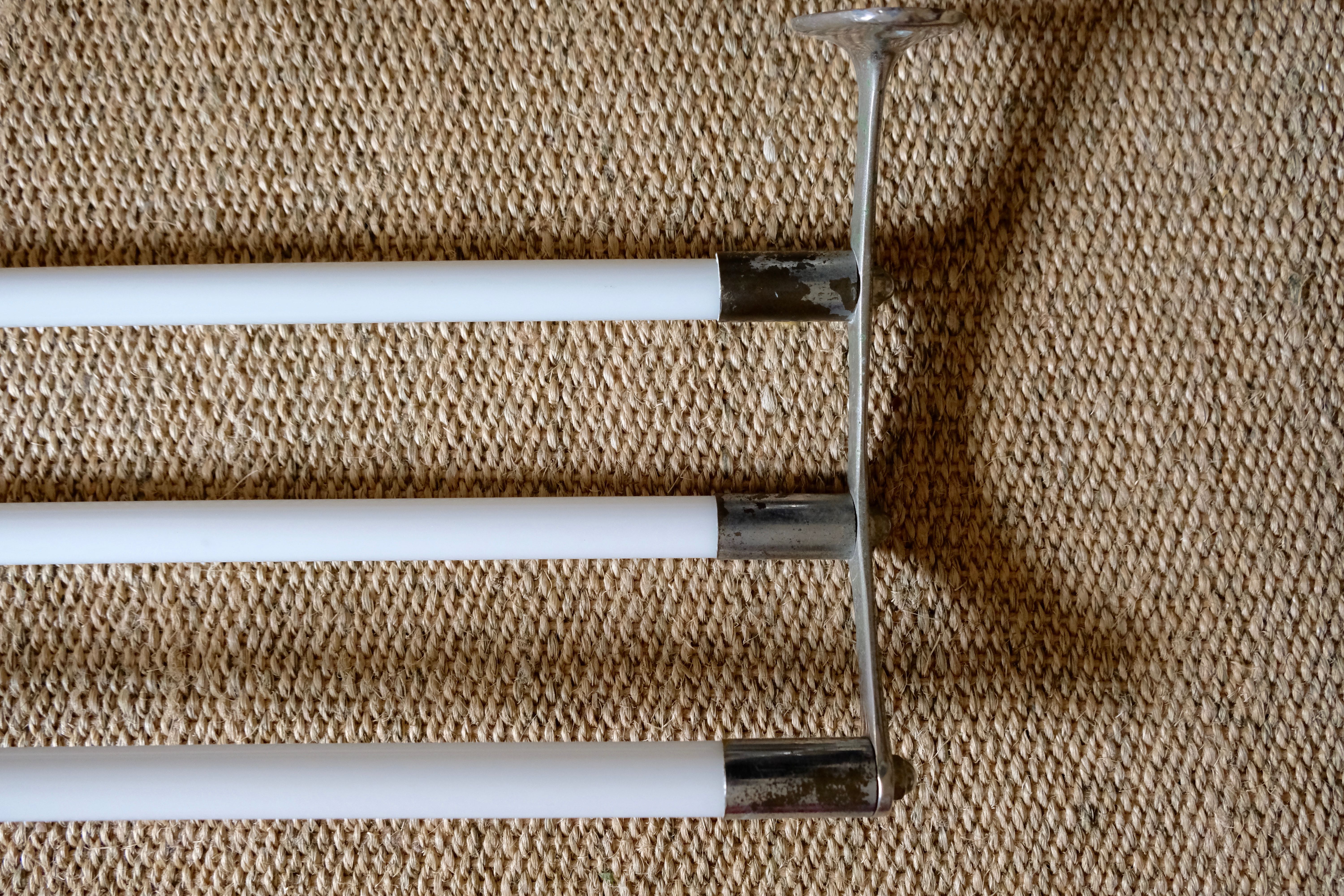 Patère de style Art Déco en métal et verre