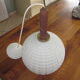 Scandinavian suspension in opaline and teak