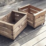 Apples wooden rolling box