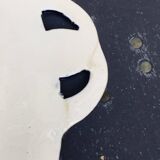 Fruit bowl, blue earthenware compote dish, slip, grape model, HBC