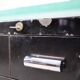 1930's modernist desk in black lacquered metal