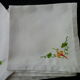 Set of 6 napkins in white linen embroidery in an angle