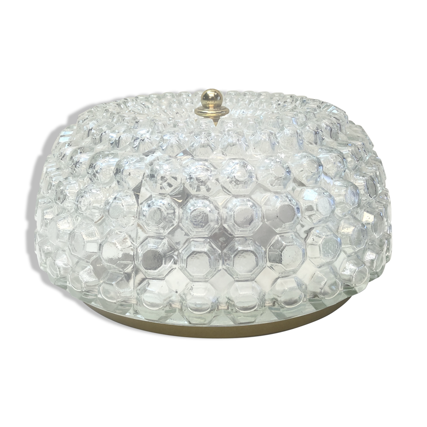 Limburg glass & brass ceiling light by Helena Tynell