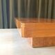 Vintage coffee table in elm magnifying glass