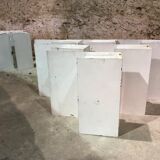 Series of 10 white laqué metal wall light 1960s