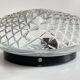 Wall lamp glass and steel ceiling light 1950s