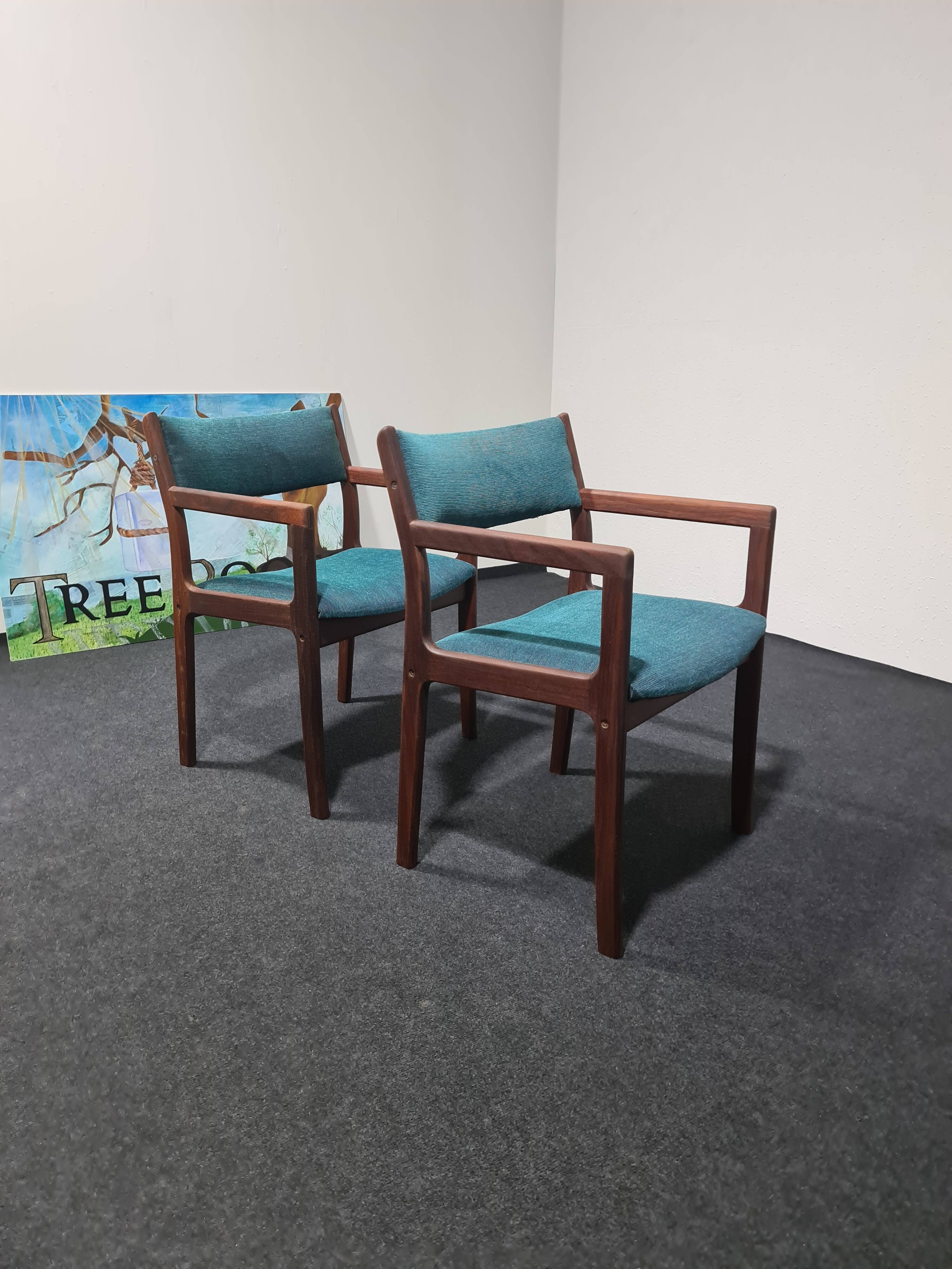 A pair of vintage teak Directors chairs