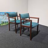 Paire de chaises de directeur en teck