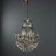 Antique gilded iron chandelier with 6 lights, Italy, early 20th century.