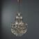 Antique gilded iron chandelier with 6 lights, Italy, early 20th century.