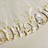 Suspension Murano frosted glass with orange splashes