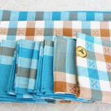 140x143 tablecloth and vintage napkins