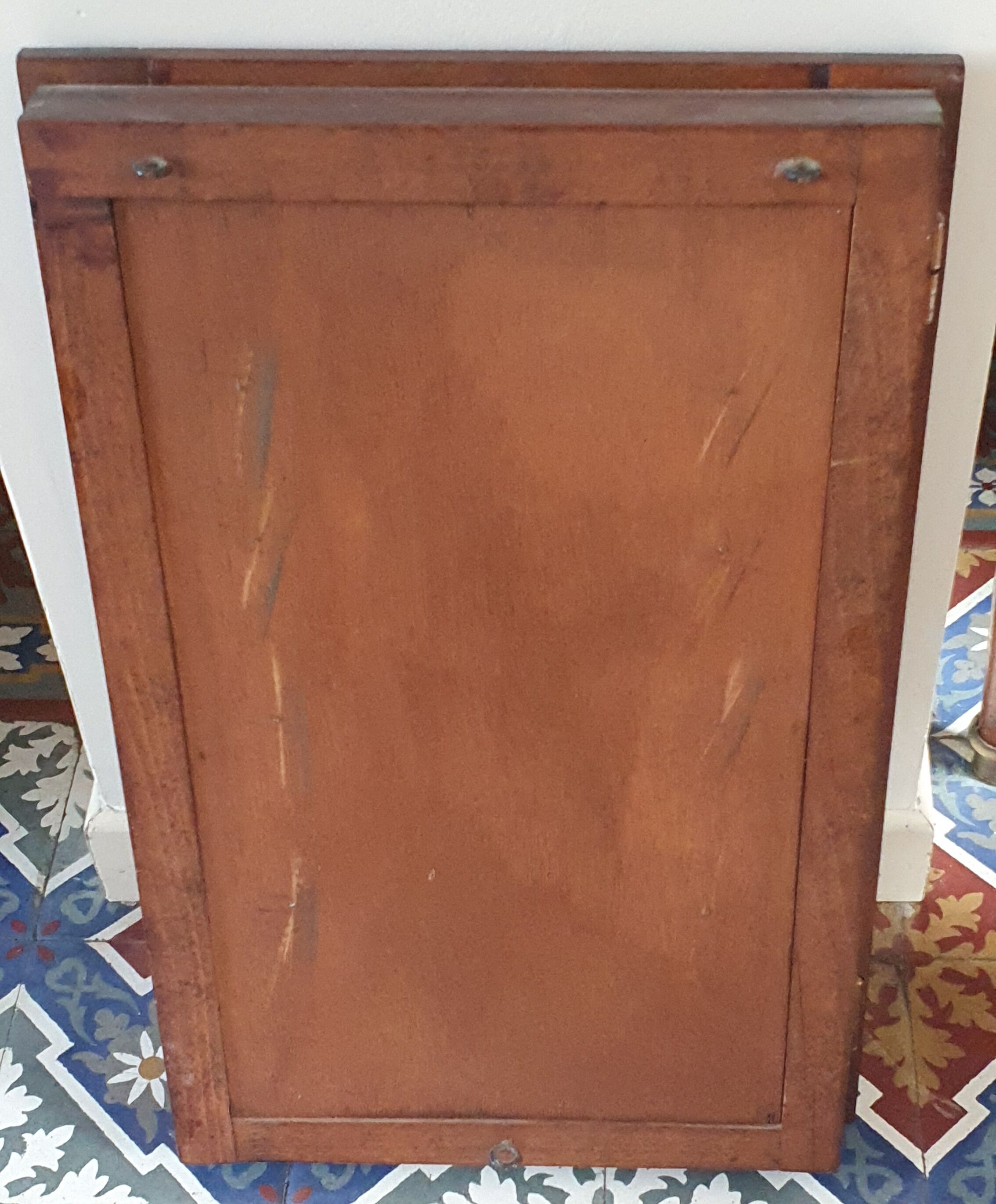 Wall display case wood and glass